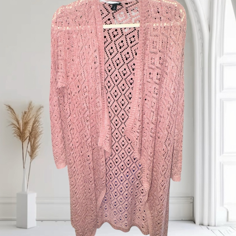 🍬3/20🍬Torrid Pink Open-Knit Cardigan